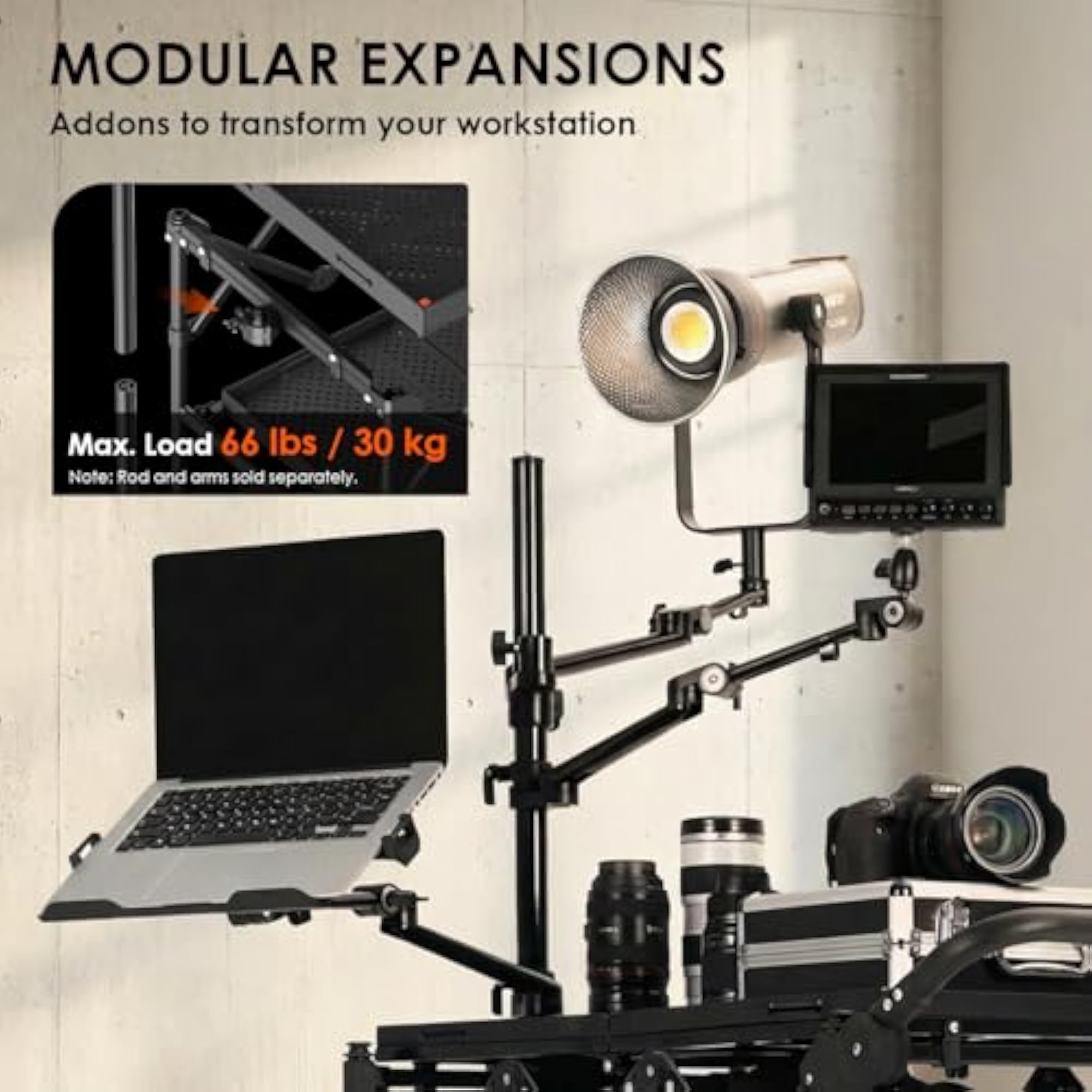 Video Production Camera Cart - Foldable Photography Dolly